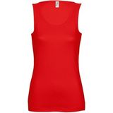 Sols - Basic Tanktop - Rood - Katoen - Mouwloos Shirt
