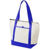 Lighthouse koeltas/draagtas blauw met creme 22.5 liter - formaat 44.5 x 34 x 15 cm