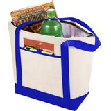 Lighthouse koeltas/draagtas blauw met creme 22.5 liter - formaat 44.5 x 34 x 15 cm