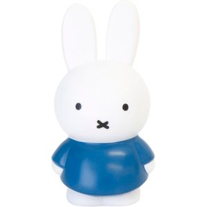 Nijntje spaarpot blauw/wit - 12 cm - kunststof - met opening - Dieren/konijnen