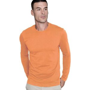 Grote maten oranje longsleeve shirt