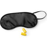 Slaapmasker zwart met oordoppen