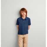 Basic poloshirt voor jongens - navy blauw - katoen polyester - normale fit - korte mouw 122 128
