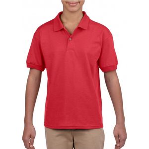 Rode poloshirt voor jongens 134 140