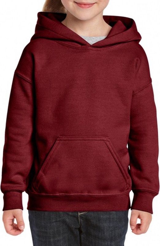 Gildan sweater met capuchon - bordeaux - voor kinderen - kinderkleding - lange mouwen - Hoodie