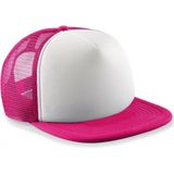 Roze met witte vintage kinder baseball cap