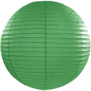 Luxe bol feest lampion - donkergroen - dia 25 cm - papier