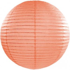 Luxe bol feest lampion - zalmroze - dia 35 cm - papier