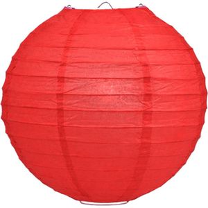 Luxe bol feest lampion - rood - dia 35 cm - papier