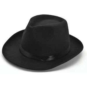 Zwarte Fedora verkleed hoed voor volwassenen