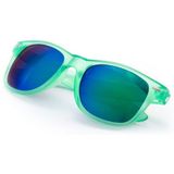 Hippe zonnebril groen met spiegelglazen - Verkleedbrillen