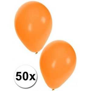 Ballonnen oranje in zakje 50 stuks - Ballonnen