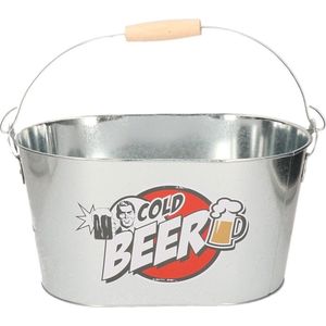 Metalen Bier en Drank Koelemmer Cold Beer - IJsemmers - Champagnekoelers