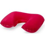 Nekkussen - Opblaasbaar - Rood - 43 x 26,5 cm - Auto, Trein of Vliegtuig - Reiskussen
