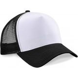 Truckers baseball caps zwart/wit voor volwassenen - voordelige petjes/caps