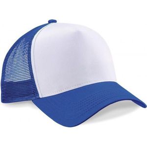 Truckers baseball cap blauw/wit voor volwassenen
