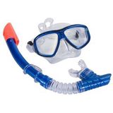 Pro snorkelset blauw voor volwassenen