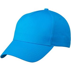 5-panel baseball pet jes/caps in de kleur blauw voor volwassenen