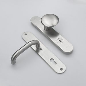 MASSIEF RVS Tzunali Deurbeslag. Model MINHO SKG*** BREED T=15/5 VKTB (kerntrek) PC92  BUITEN KNOP GUARDA; BINNEN KRUK FORNOS