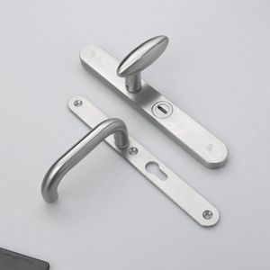 MASSIEF RVS Tzunali Deurbeslag. Model MINHO SKG*** SML T=15/5 VKTB (kerntrek) PC55  BUITEN KNOP OVIDIO; BINNEN KRUK VIGO