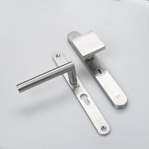 MASSIEF RVS Tzunali Deurbeslag. Model MINHO SKG*** SML T=15/5 VKTB (kerntrek) PC55  BUITEN KNOP ALMADA; BINNEN KRUK ANADIA