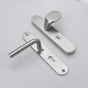MASSIEF RVS Tzunali Deurbeslag. Model MINHO SKG*** BREED T=15/5 VKTB (kerntrek) PC72  BUITEN KNOP NELAS; BINNEN KRUK PORTO