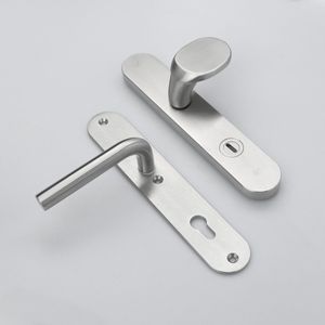MASSIEF RVS Tzunali Deurbeslag. Model MINHO SKG*** BREED T=15/5 VKTB (kerntrek) PC92  BUITEN KNOP NELAS; BINNEN KRUK PORTO