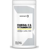 Body & Fit Omega-3 & Vitamine D3 - Visolie Capsules - Vitamine D3 1000 IU - 180 stuks