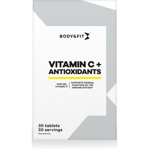 Body & Fit Vitamin C + Antioxidant - Vitamine C 1000 mg - Vitamine E - Zink & Selenium - 30 Tabletten