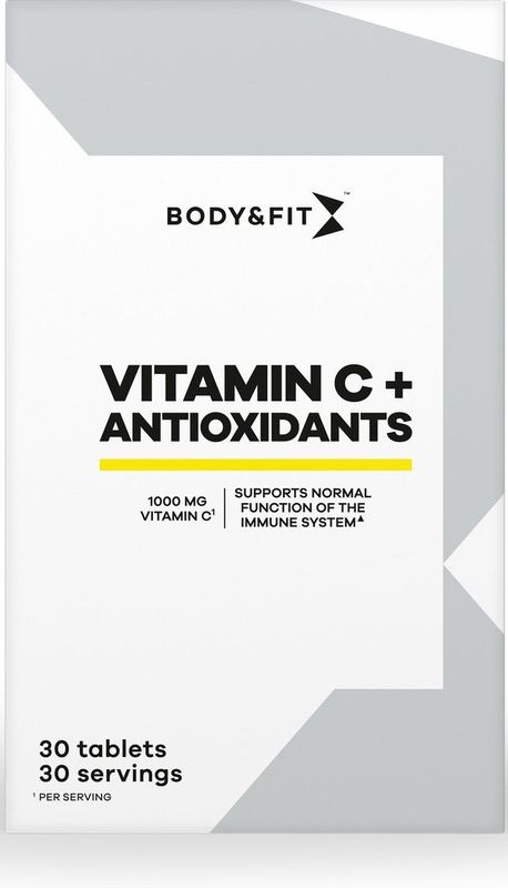 Body & Fit Vitamin C + Antioxidant - Vitamine C 1000 mg - Vitamine E - Zink & Selenium - 30 Tabletten