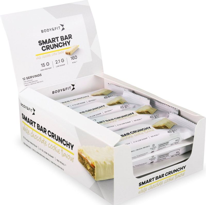 Body & Fit Smart Bars Crunchy Proteine Repen - Mix Box - Protein Bar - 12 eiwitrepen (4 x 3 smaken)