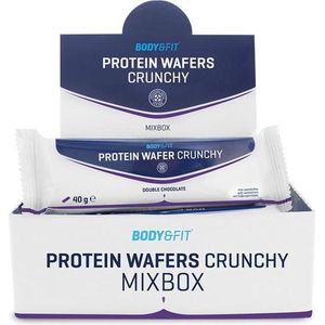 Body & Fit Crunchy Eiwitwafels - Proteïne Repen - Suikerarm & Eiwitrijk - 1 doos (12 wafels) - Mix Box