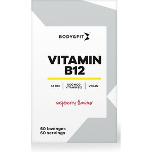 Body & Fit Vitamine B12 - Zuigtabletten Framboos - 1000 mcg - 60 zuigtabletten