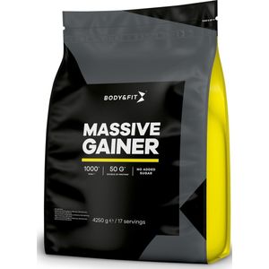 Body & Fit Massive Gainer - Banaan - Weight Gainer - 1087 kcal per shake - Mass Gainer - 4250 gram (17 shakes)