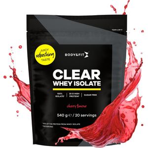 Body & Fit Clear Whey Isolate - Clear Whey Protein - Proteine Poeder - Proteine Ranja - Eiwit Limonade - Cherry - 540 gram (20 shakes)