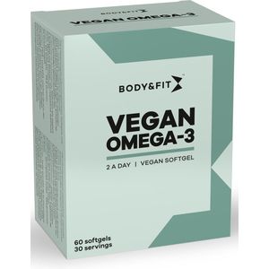 Body & Fit Vegan Omega 3 - Plantaardig Voedingssupplement - Vegan Vitamines & Mineralen - 60 Capsules