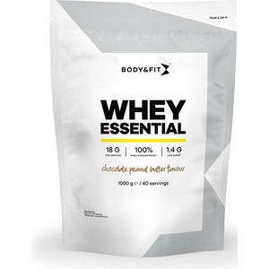 Body & Fit Whey Essential - Eiwitpoeder Chocolade & Pindakaas - Proteine Poeder - Whey Protein - 40 shakes (1000 gram)