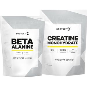Body & Fit Beta Alanine 300 gram + Creatine Monohydraat 500 gram