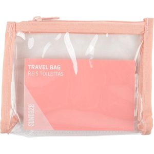 Sundaze Toilettas 15 X 10 Cm Transparant/roze