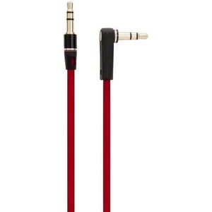 3,5mm Jack audio kabel haaks - rood - 1,2 meter