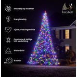 Fairybell LED Kerstboom voor buiten inclusief mast - 4 meter - 640 LEDs - Multi colour