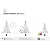 Fairybell LED Kerstboom voor buiten inclusief mast - 4 meter - 640 LEDs - Multi colour