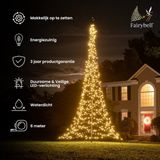 Fairybell LED Buiten Kerstboom voor in de vlaggenmast - 6 meter - 900LEDs - Warm wit