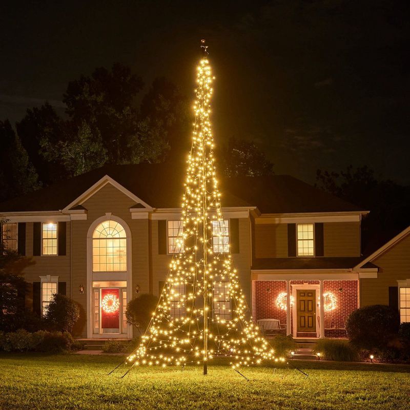 Fairybell LED Buiten Kerstboom voor in de vlaggenmast - 6 meter - 900LEDs - Warm wit