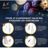 Fairybell LED Buiten Kerstboom Voor In de Vlaggenmast - 6 Meter - 1200LEDs - Warm Wit