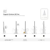 Fairybell LED Buiten Kerstboom Voor In de Vlaggenmast - 6 Meter - 1200LEDs - Warm Wit