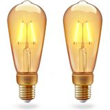 Innr Smart Lamp E27 Vintage Edison - E27 Led Lamp, werkt met Philips Hue* - Slimme Verlichting met Zeer Warm Wit Licht - 2200K - Zigbee Lamp - Dimbaar - 2-Pack