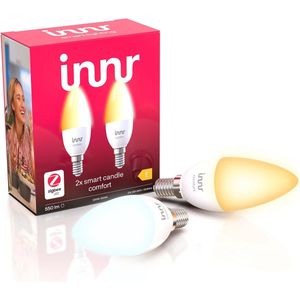 Innr slimme lamp E14 ambiance white - is geschikt voor * - warmwit tot helder wit - Zigbee smart LED - dimbaar en tunable - 2 pack