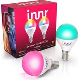 Innr E14 Mini Bulb Colour - werkt met Philips Hue* - RGB en alle wittinten - Zigbee smart LED - 2 Pack