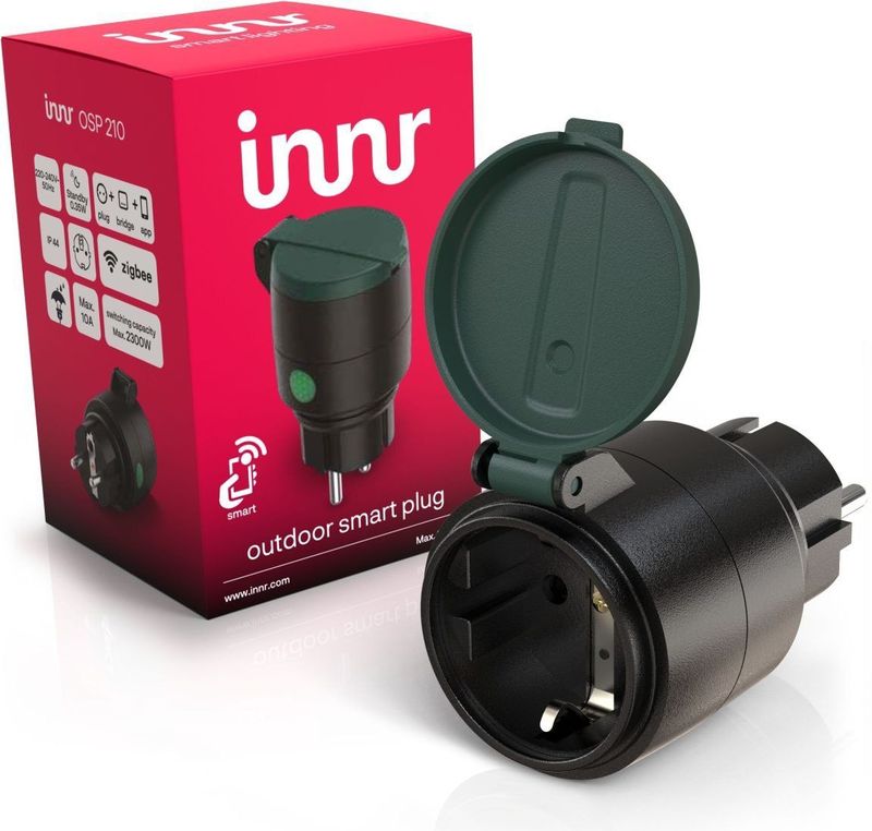 Innr Smart Plug Outdoor | Zigbee 3.0 | Max. 2300W | Zwart